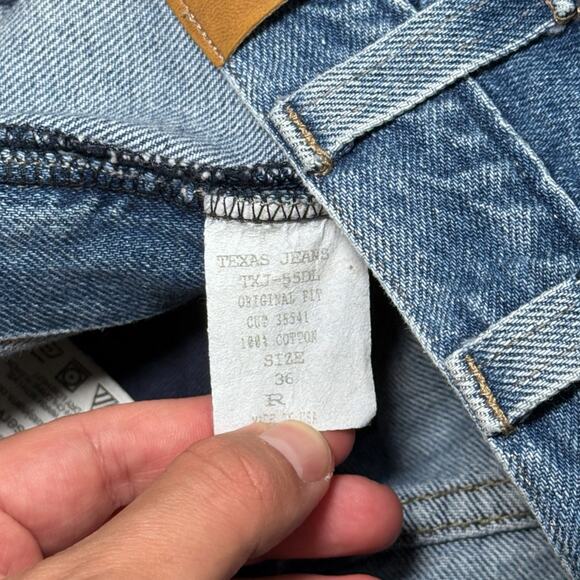 Texas Jeans Original Fit Made in USA Worn In Denim Mens Size 36 GUC - Picture 10 of 10